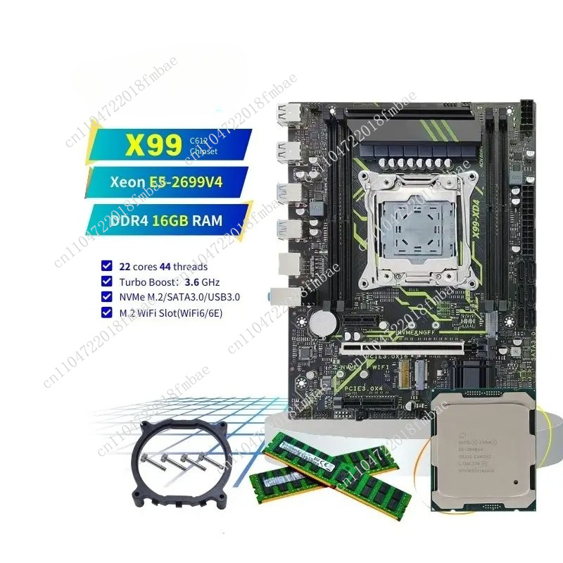 E5 2699 V4 - ชุดคอมพิวเตอร์ตั้งโต๊ะ Matx NVMe M2 WiFi6 Sata3.0
