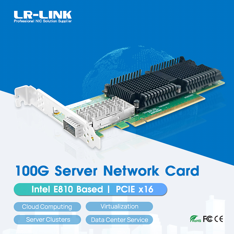 100Gbe Qsfp28 Network Card - LR-LINK 1019PF-QSFP28 PCIe x16 100G การ์ดเครือข่าย