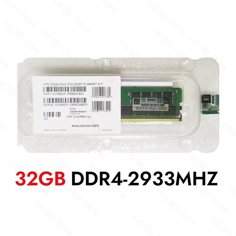 หน่วยความจำเซิร์ฟเวอร์ HPE 32G - 32Gb 2Rx4 Pc4 2933Y บทวิจารณ์และราคา